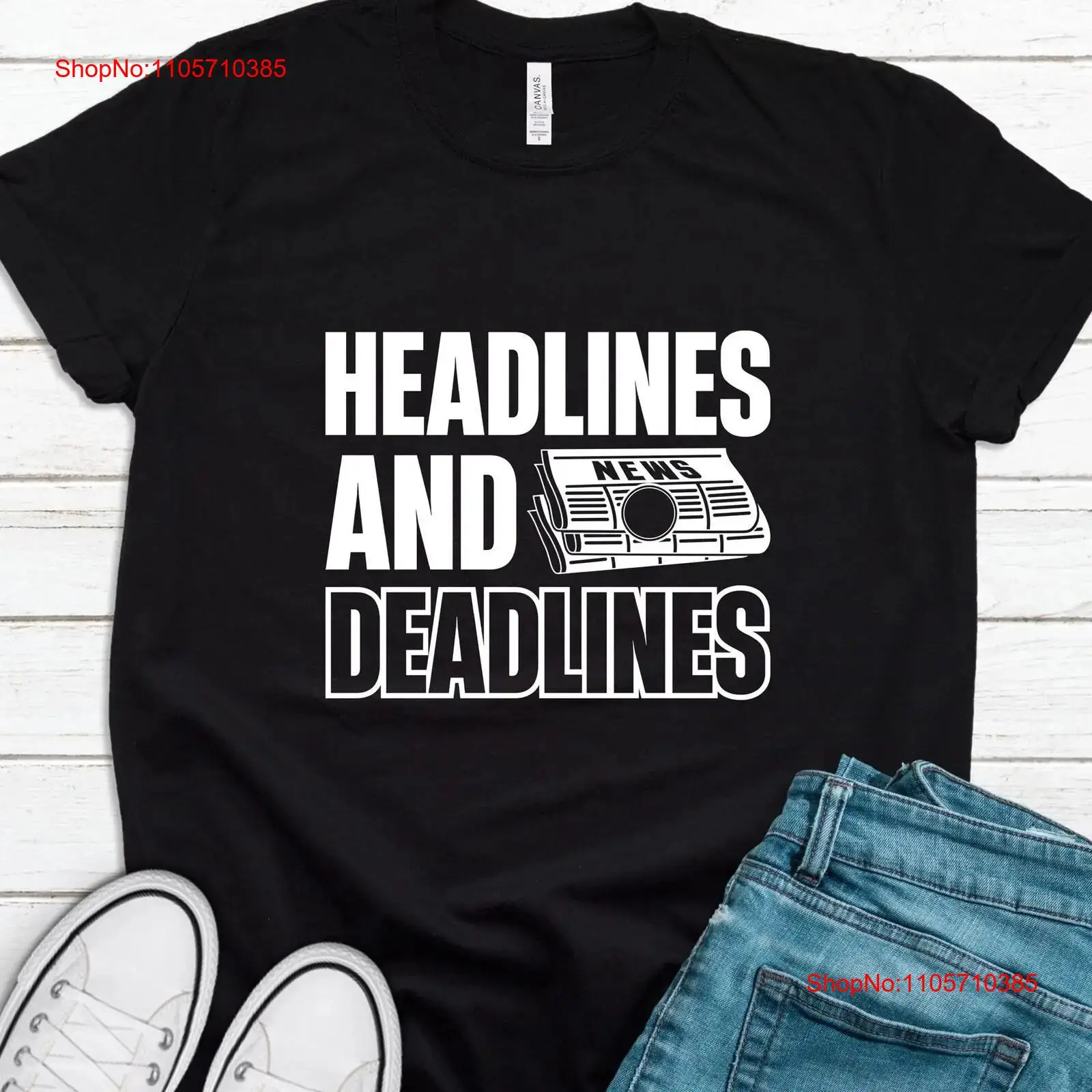 Vintage Fashion Journal - Camiseta de Jornalista T1802 Vintage Lavada