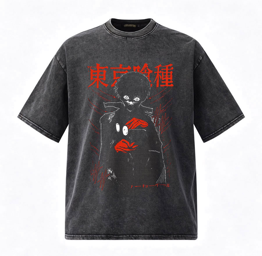 Vintage Fashion In Tokyo - Camisetas Vintage Lavadas Anime Tokyo Ghoul