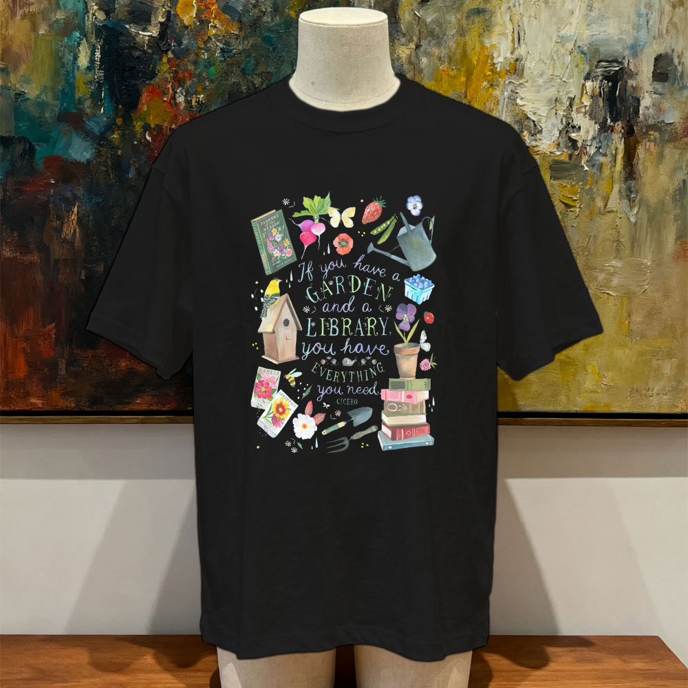 Vintage Fashion Library - Jardim e uma biblioteca unissex triblend