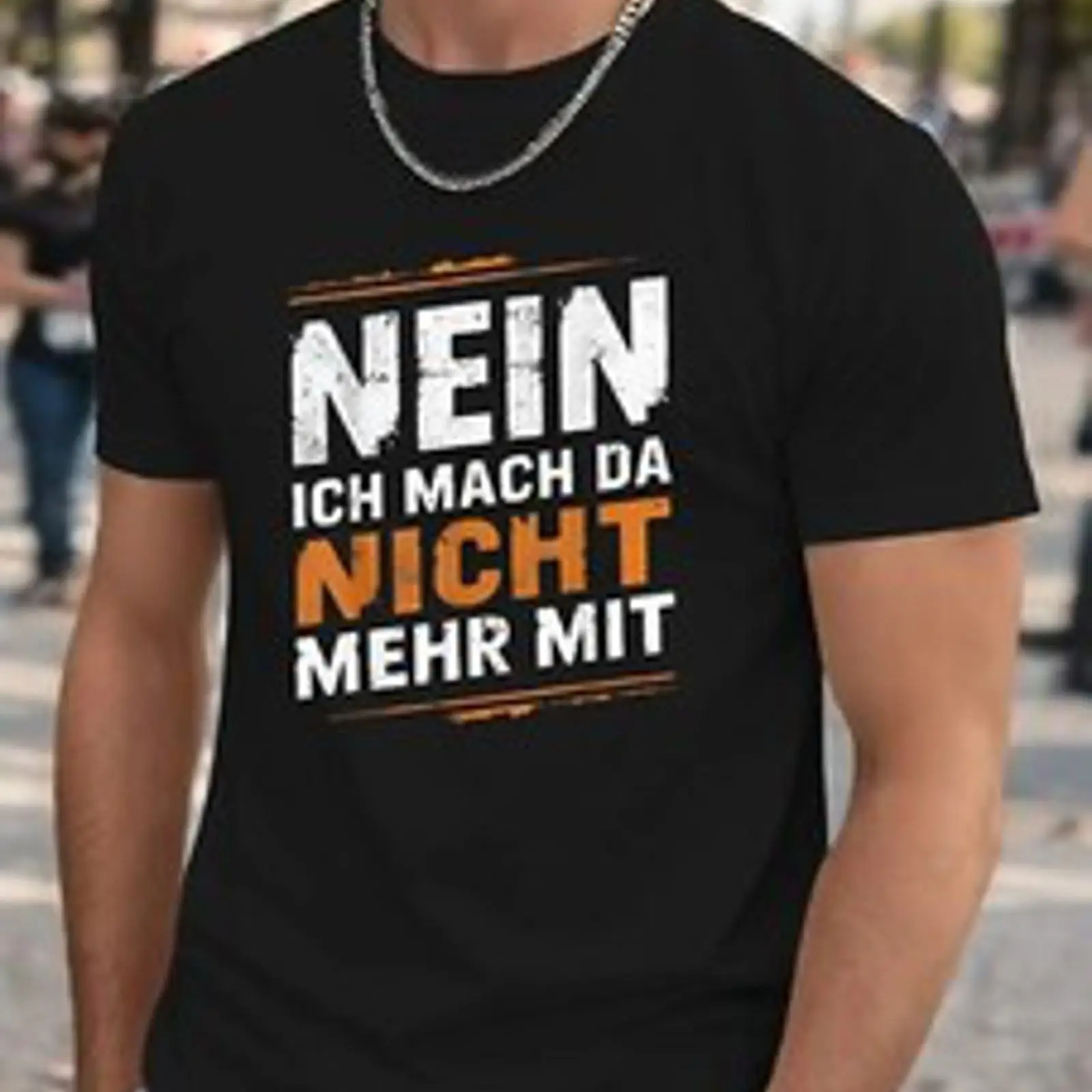 Vintage Fashion Herren - Camiseta masculina Nein ich mach da