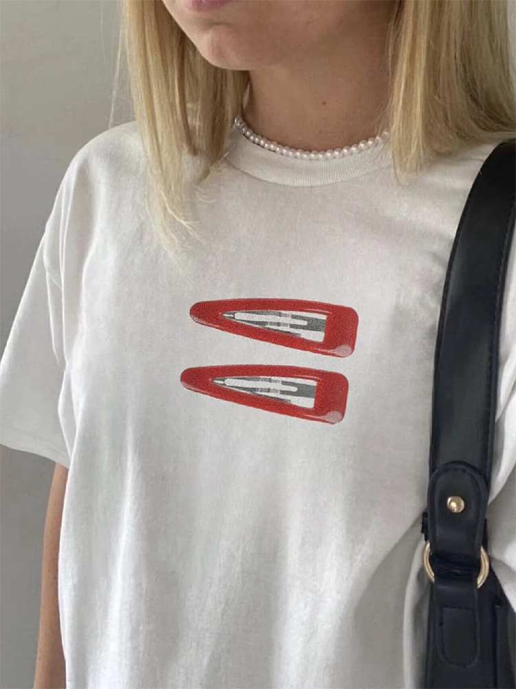 Vintage Fashion Pinterest - Camiseta Feminina de Algodão com Estampa