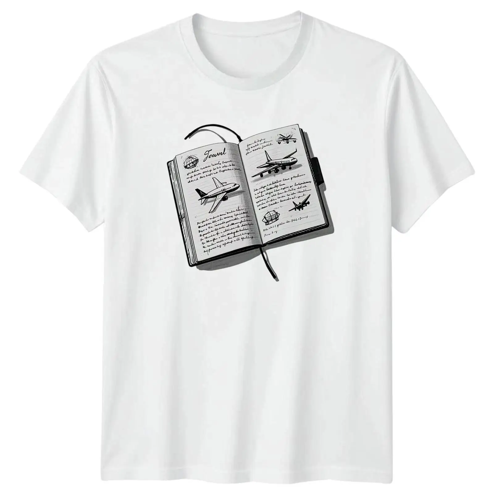 Vintage Fashion Journal - Camiseta com estampa de diário de