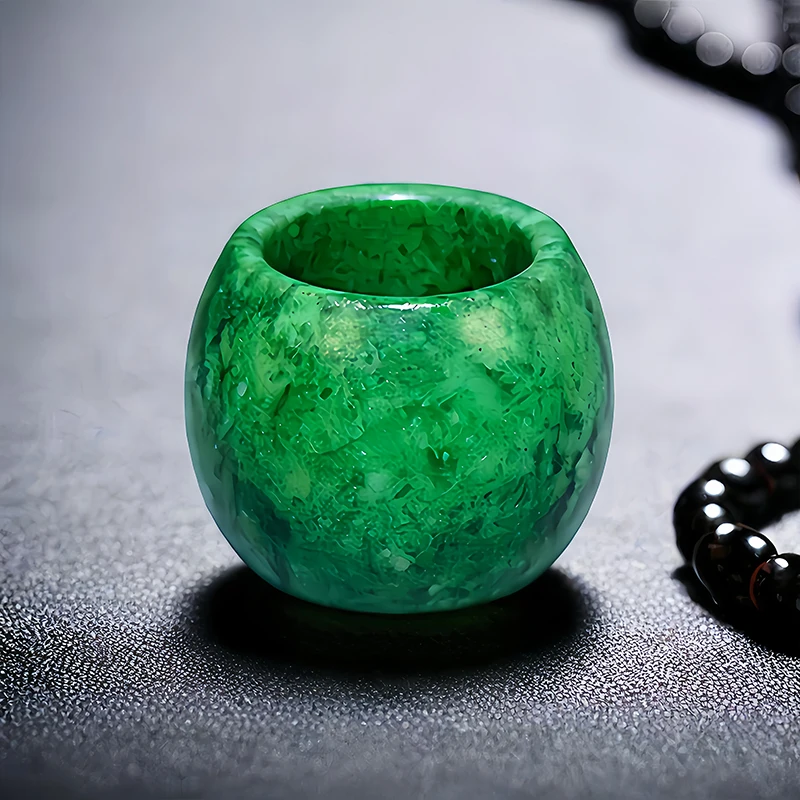 Anéis de Jade Verdes para Mulh - Vintage Fashion Rings avaliação e preço