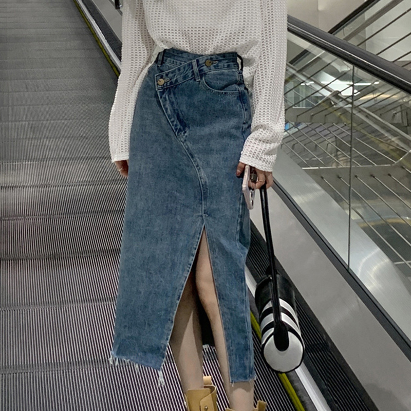 Saia jeans longa vintage de ci - Denim Skirt Midi Vintage avaliação e preço