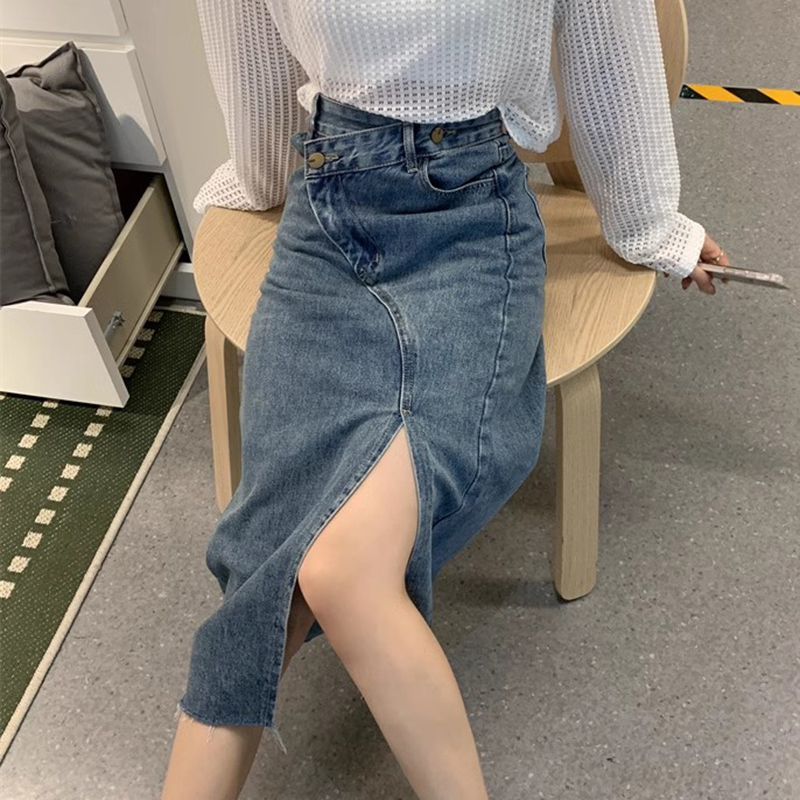 Saia jeans longa vintage de ci - Denim Skirt Midi Vintage avaliação e preço