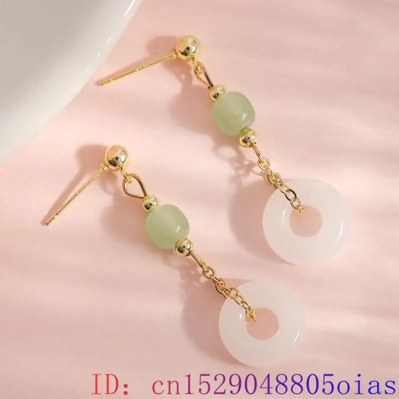 Natural real jade anel brincos - Vintage Fashion Rings avaliação e preço