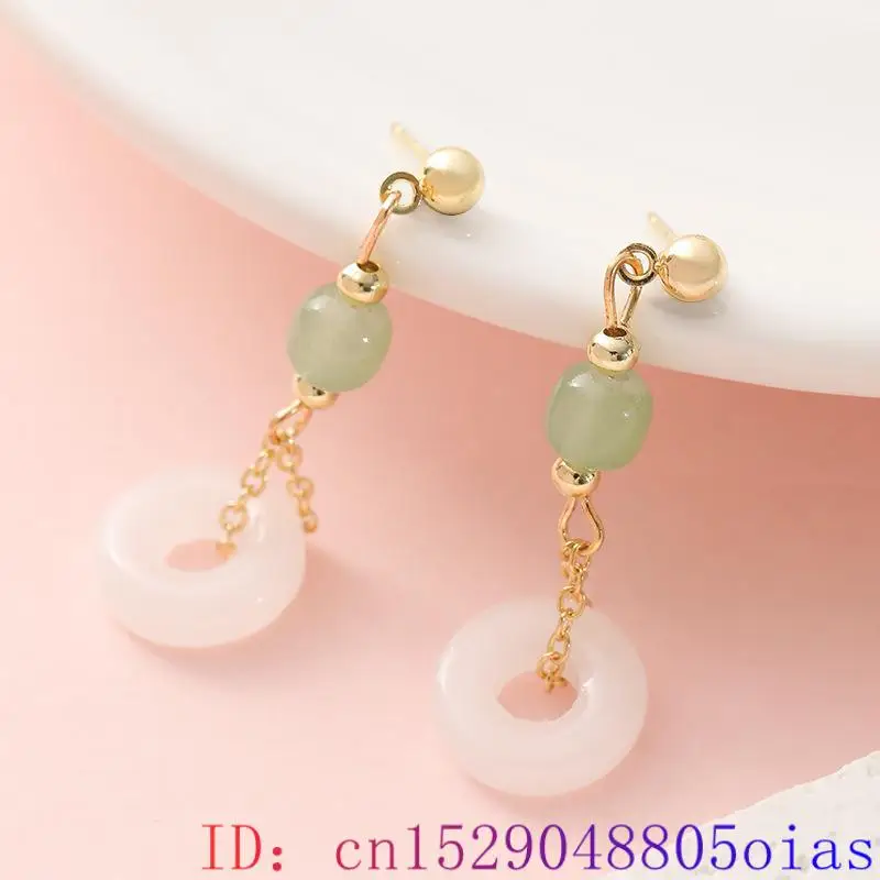 Natural real jade anel brincos - Vintage Fashion Rings avaliação e preço