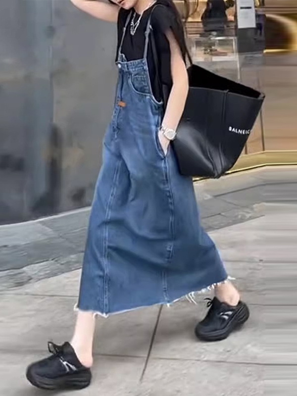 Vestido Vintage Americano em J - Denim Skirt Midi Vintage avaliação e preço