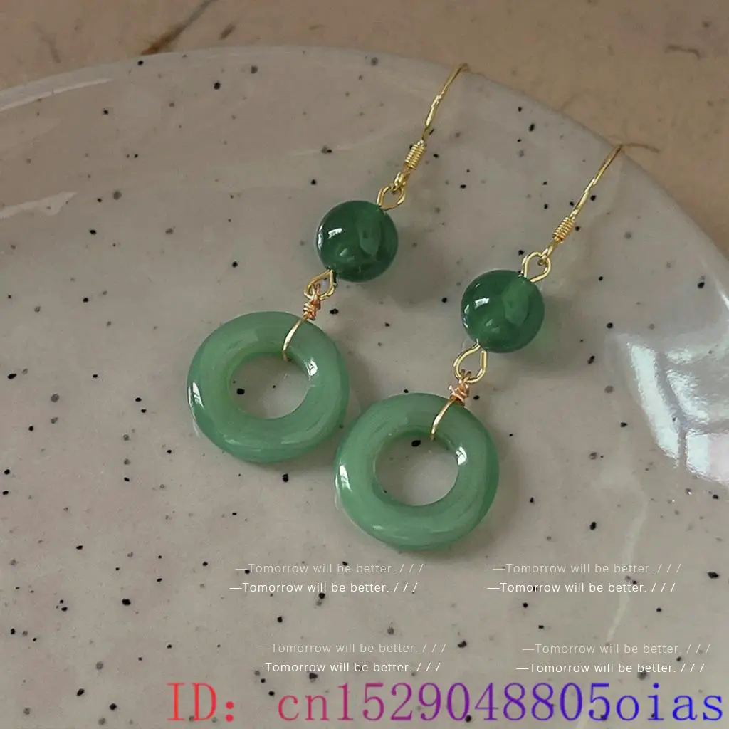 Brincos de anel de jade real v - Vintage Fashion Rings avaliação e preço