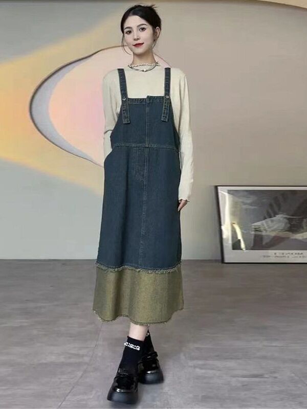 Vestido Halter Jeans Vintage F - Denim Skirt Midi Vintage avaliação e preço