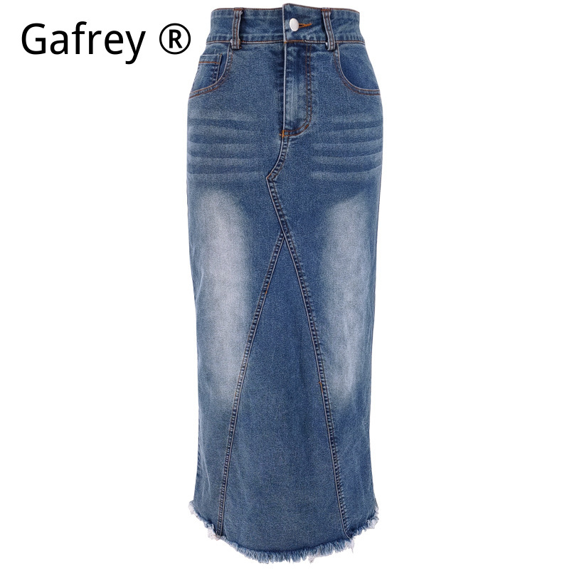Saia Midi Jeans Feminina de Ci - Denim Skirt Midi Vintage avaliação e preço