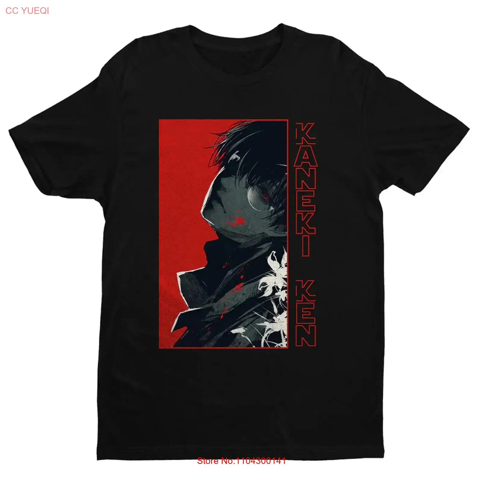 Camiseta Preta Anime Kaneki Ke - Vintage Fashion In Tokyo avaliação e preço