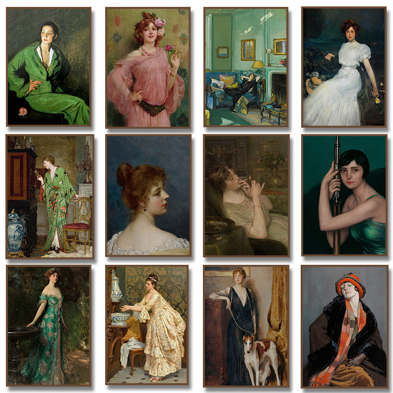 Pôster de Retrato de Mulheres  - Vintage Fashion Illustration avaliação e preço