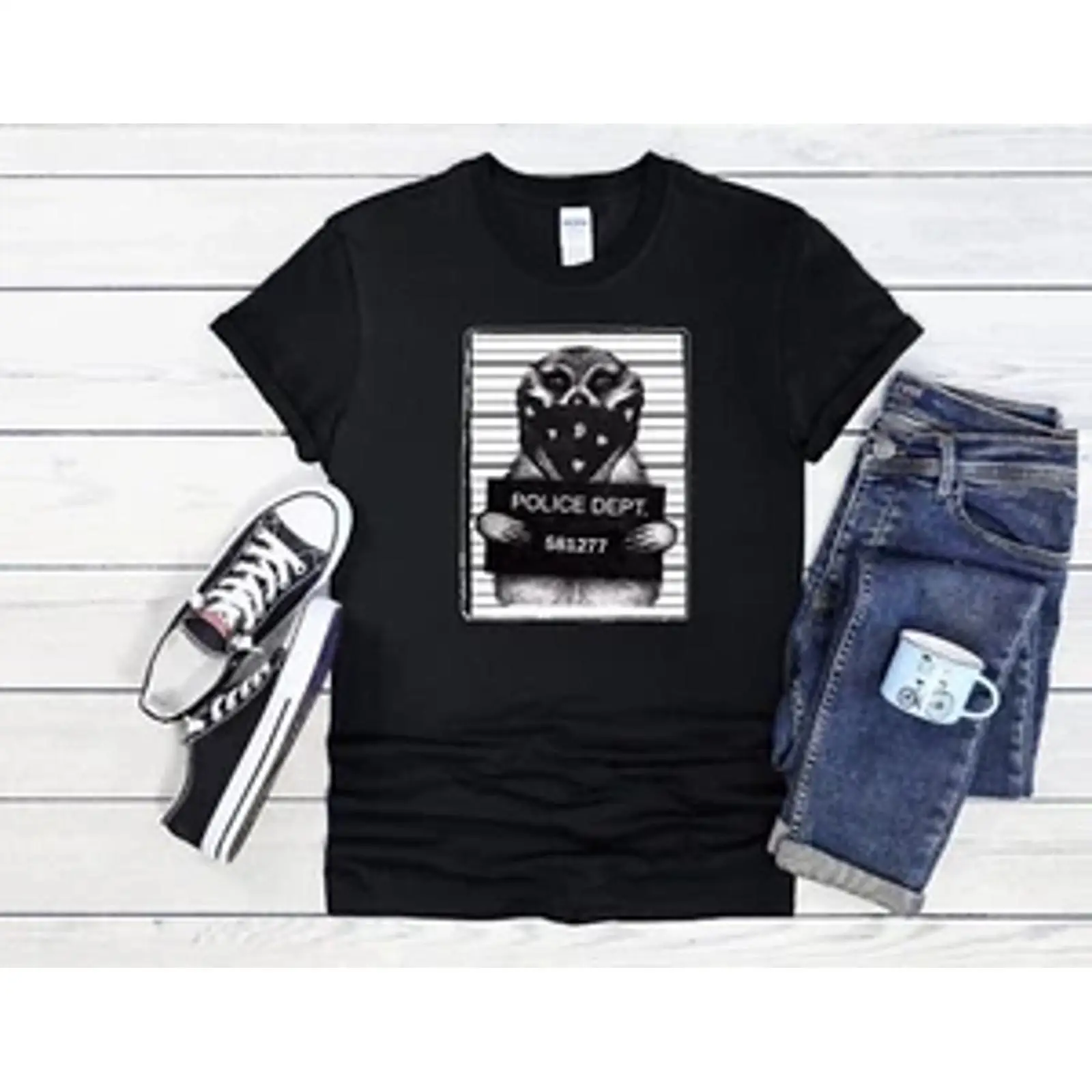 Camiseta Erdmännchen Polizei M - Vintage Fashion Herren avaliação e preço