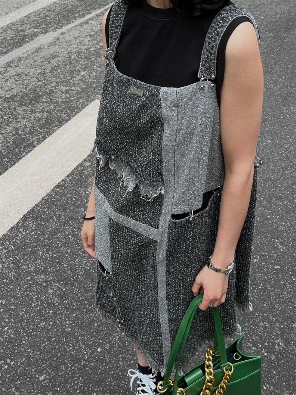 Vestido Midi Jeans de Manga Cu - Denim Skirt Midi Vintage avaliação e preço