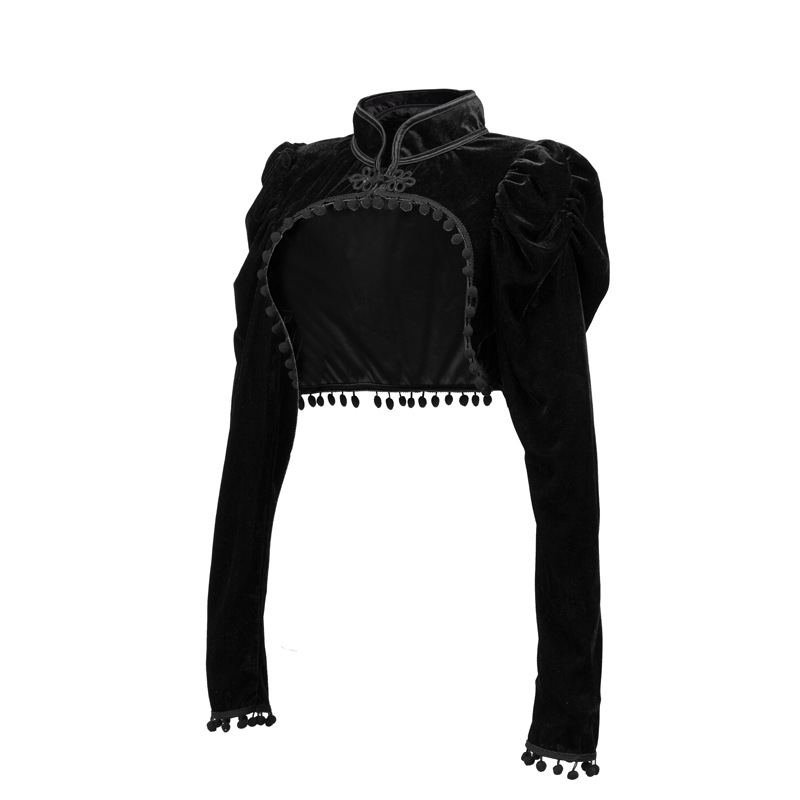 Flanela borlas gola extra curt - Velvet Blazer Vintage avaliação e preço