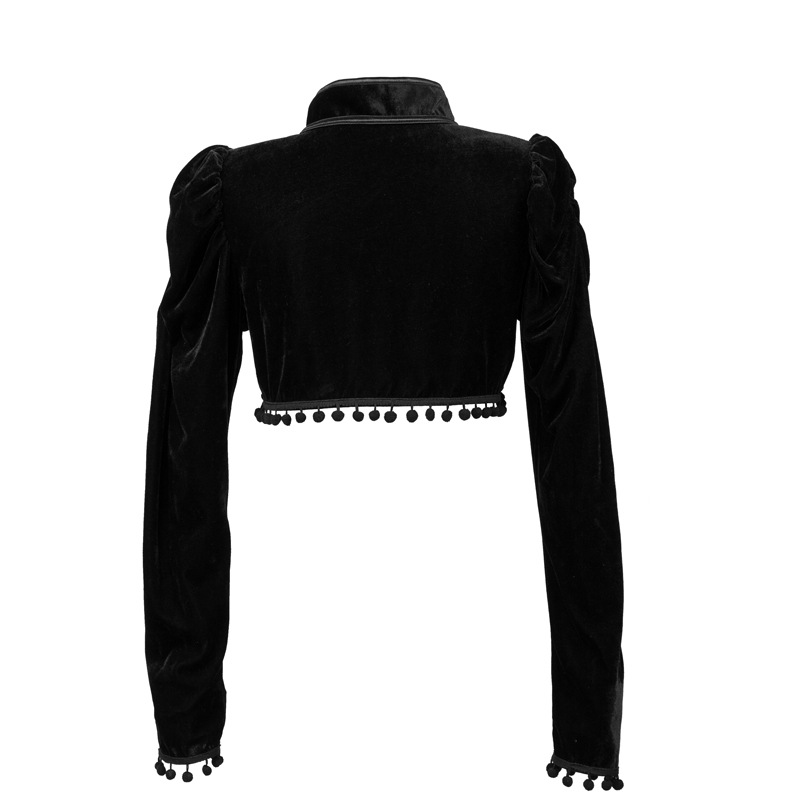Flanela borlas gola extra curt - Velvet Blazer Vintage avaliação e preço