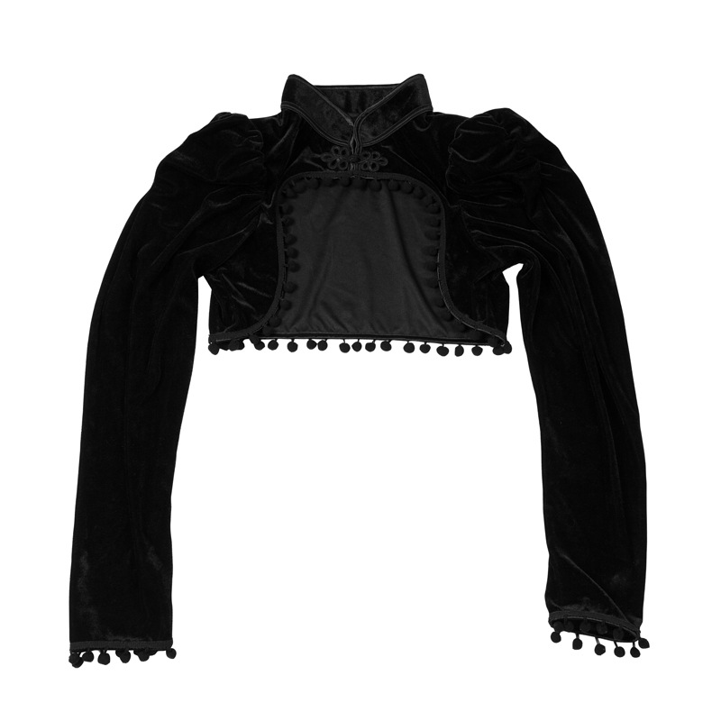 Flanela borlas gola extra curt - Velvet Blazer Vintage avaliação e preço