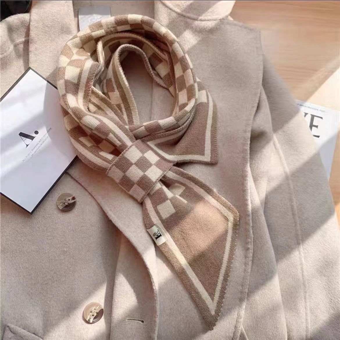 Gola de Tricô Vintage com Padr - Vintage Fashion Rings avaliação e preço